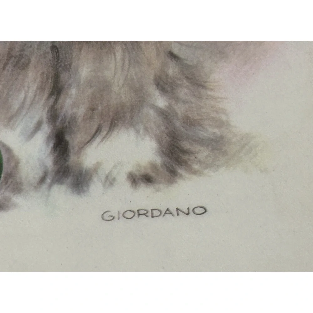 Vtg 70s‎ DOGS Puppies POODLES Reversible to Plaid Laminate Placemats GIORDANO x2